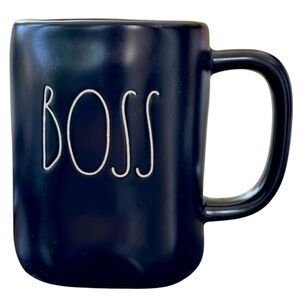 Rae Dunn Artisan Collection by Magenta 'BOSS' 16 oz Black Coffee Mug
